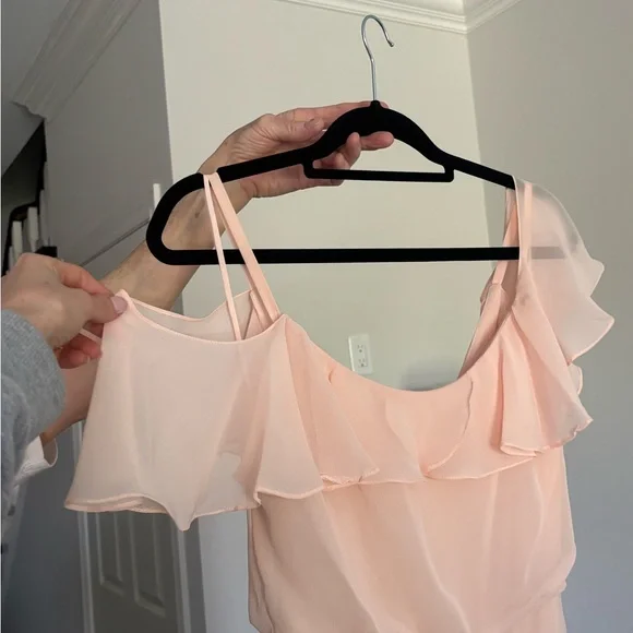 Nouvelle Amsale | Blush Pink Off-the-Shoulder Dress - Picture 3 of 7